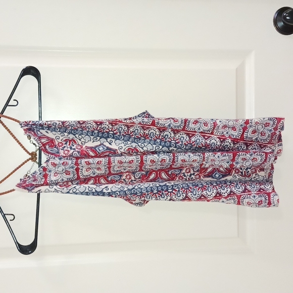 Chaps Bohemian Halter Top with Metal Detail - Picture 2 of 3